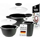 Thiru Rühr-und Backschüssel - mit Spritzschutz Deckel - Rutschfest & BPA...