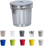 Jinfa Retro Metalltonne 7L mit Deckel & Griffen – kleiner Metall...