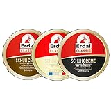 Erdal Schuhcreme Classic, Farben: Schwarz, Alle Farben, Braun, 3x75 ml, 3er...