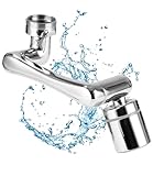 FAOKZE Bad Wasserhahn Aufsatz Drehbarer, Verlängerung Silber Mit...