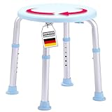 Floordirekt Duschhocker Pedro - 360° drehbarer Duschstuhl belastbar bis...