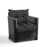 Best Wool Lounge Kissen für Rattan Gartenmöbel Set - Loungekissen für...