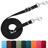 PETCOOZ Hundeleine 3 m Verstellbare Schleppleine mit 2 Karabiner, Verdickte...