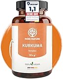 Pure Nature Kurkuma Kapseln Komplex HOCHDOSIERT [1 Kps/Tag I 12.000mg...