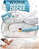 Glückstoff® Winterdecke aus Federn und Daunen 135x200cm [Zertifiziert in...