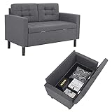 Mingone Sofa 2 Sitzer Sofa Couch Sessel Sofa mit Lehne mit Stauraum und...