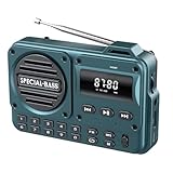 FiTspi Tragbarer Vollband-AM/FM/SW/MW/LW-Radio, digitaler...