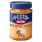 Barilla Pesto Ricotta e Noci 1x190g | Glutenfreie Italienische Pasta-Sauce...