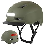 Shinmax Fahrradhelm Herren Damen, Helm Fahrrad mit USB Licht 5 Modi...