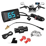 Motorrad Digital Thermometer Instrumente Wassertemperatur Temperatur...