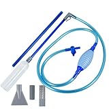 Eyoulife Einstellbar 3 in 1 Mulmsauger Aquarium Reiniger mit 3 Aufsätzen...