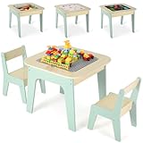 Clevich Kinder Tisch Stuhl Set, Kindersitzgarnitur, Stauraum, mit 2 PCS...