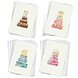 Wright Home & Gift Geburtstagskarten für Kuchen und Kerzen, 12 Stück, Set...