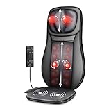 Snailax Massagesitzauflage mit Wärmefunktion, Shiatsu Massageauflage...