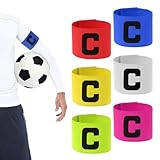 JJUNW 6 Stück Fußball Kapitänsbinde, Verstellbare Fußball Armbinde für...