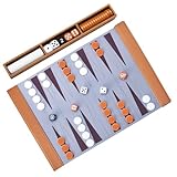 Reise Backgammon,Back Gammon Spiel aus massivem Holz - Klassisches...