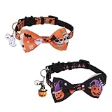 Halloween-Katzenhalsband, verstellbares Katzenhalsband mit abnehmbarer...