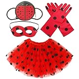 VGMANNTA Ladybug Kostüm Zubehör Set - Lady Bug Spielzeug Marienkäfer...