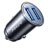 AINOPE 24W Zigarettenanzünder USB, [Mini Metall] 12V USB Adapter Auto...