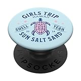 Hawaii Girls Trip 2024 Meeresschildkröte PopSockets mit austauschbarem...