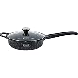 GOLDMANN Sauteuse 28 CM (3.4L) mit Deckel – Tiefe Bratpfanne aus...