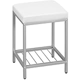 eSituro Sitzhocker Schminkhocker, Badhocker Badezimmerhocker mit Ablage,...