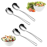 QEEROYO 4 Stück Salatbesteck Edelstahl, Salat Besteck, Salatbesteck,...