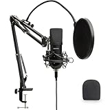 Auronic USB Mikrofon PC - Gaming Mikrofon mit Arm - Gaming Microphone PC -...