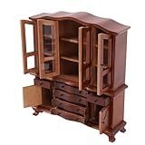 Dilwe Miniatur-Bücherregal aus Holz, 5,91x1,57x6,3 Zoll, Realistische...