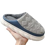 Thigies Frauen Männer Gedächtnis-Schaum Hausschuhe, Flauschige Slip auf...