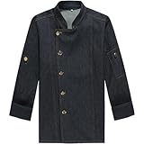 Brxmpn Kochuniform Aus Denim Langärmliger, Ölabweisender Kochjacke –...