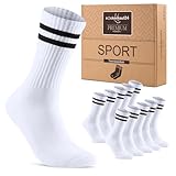 Premium Tennissocken Sportsocken mit verstärkter Ferse & Fußspitze,...