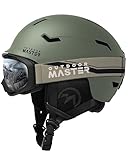 OutdoorMaster Skihelm-Set, Snowboard-Helm mit Brille für Erwachsene - 12...