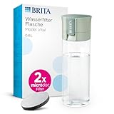 BRITA Wasserfilter Flasche Model Vital hellgrün (600ml) inkl 2 MicroDisc...