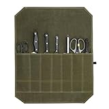 kaiyaya Messertasche Kochmesser Tragbare Messerrolle mit 7 Steckplätzen...
