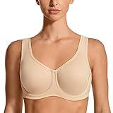 SYROKAN Damen Starker Halt Sports BH Große Brüste mit Bügel für Große...