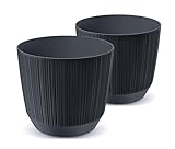 Tymar Blumentopf,Übertopf, 2er-Pack, Blumenübertopf aus Kunststoff,...