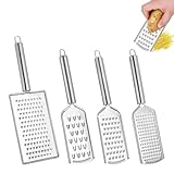 4 Stück Kleine Reibe Set, Handreibe, Mini Reibe Edelstahl, Apfelreibe...