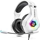 Ozeino Gaming Headset für PS4 PS5 PC with 3D Surround Sound Headset mit...