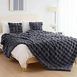 IKALIFE Weiche Kunstfelldecke Kuscheldecke Felloptik - Kunstfell Decke...