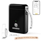 ORGBRO X1 Etikettendrucker, Etikettiergerät Mini Bluetooth Thermal...