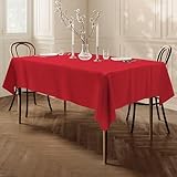 Qualitäts Tischdecke Textil Eckig 150 x 300 cm, Farbe wählbar Rot