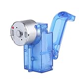 TICFOX Handkurbelgenerator Kit, Handkurbelgetriebener Stromgenerator, 3V-6V...