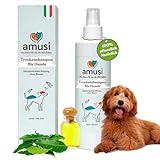 amusi Trockenshampoo für Hunde 250 ml Made in Italy, Shampoo für Hunde im...