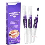 Zahnaufhellung Stift Bleaching Zähne, Purple Teeth Whitening Pen 3 Stück,...
