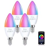 Fitop Alexa Smart Glühbirnen, E14 Wlan LED Lampen Dimmbar Glühbirne 4.9W...