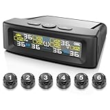 KAOLALI Reifendruckkontrollsystem TPMS Kabellose Solar 6 Räder...