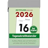 Zettler Tagesabreißkalender S 2026 – Abreißkalender 4 × 6 cm, 1 Tag...