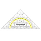 Westcott Geometriedreieck 22 cm mit abnehmbarem Griff | Transparentes...