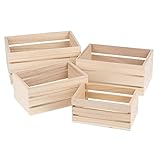 Ideen mit Herz Kisten klein, Holz, rechteckig, verschiedene Größen, 4...
